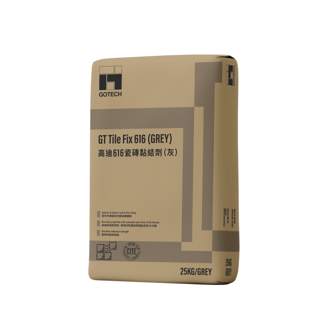 GOTECH GT Tile Fix 616 C1TE 防水瓷磚黏結劑產品圖片